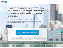 Tablet Screenshot of espanol.rosettastone.com